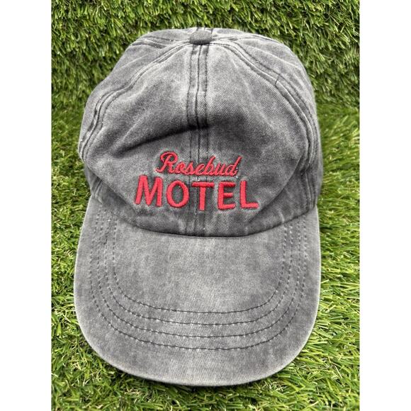 Schitts Creek Hat Cap Strap Back Gray Red Rosebud Motel Dad TV Show Promo Adult - Picture 1 of 5